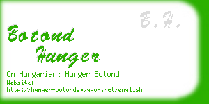 botond hunger business card